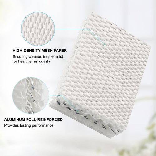 LRWZOV WF813 Humidifier Filter Replacement for Equate EQWF813/EQ-2119-UL, Relion RCM-832/RCM-832N, Procare PCWF813/PCCM-832N Cool Mist Humidifier Wick Filters 4 Pack