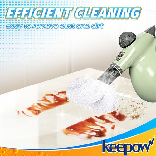 KEEPOW Universal Microfiber Cloths for Handheld Steam Cleaner Attachments Compatible with Bissell Steam Shot, Wagner spraytech, McCulloch, Comforday, PurSteam Steamer Cloth Accessories Pads, 8 Pack