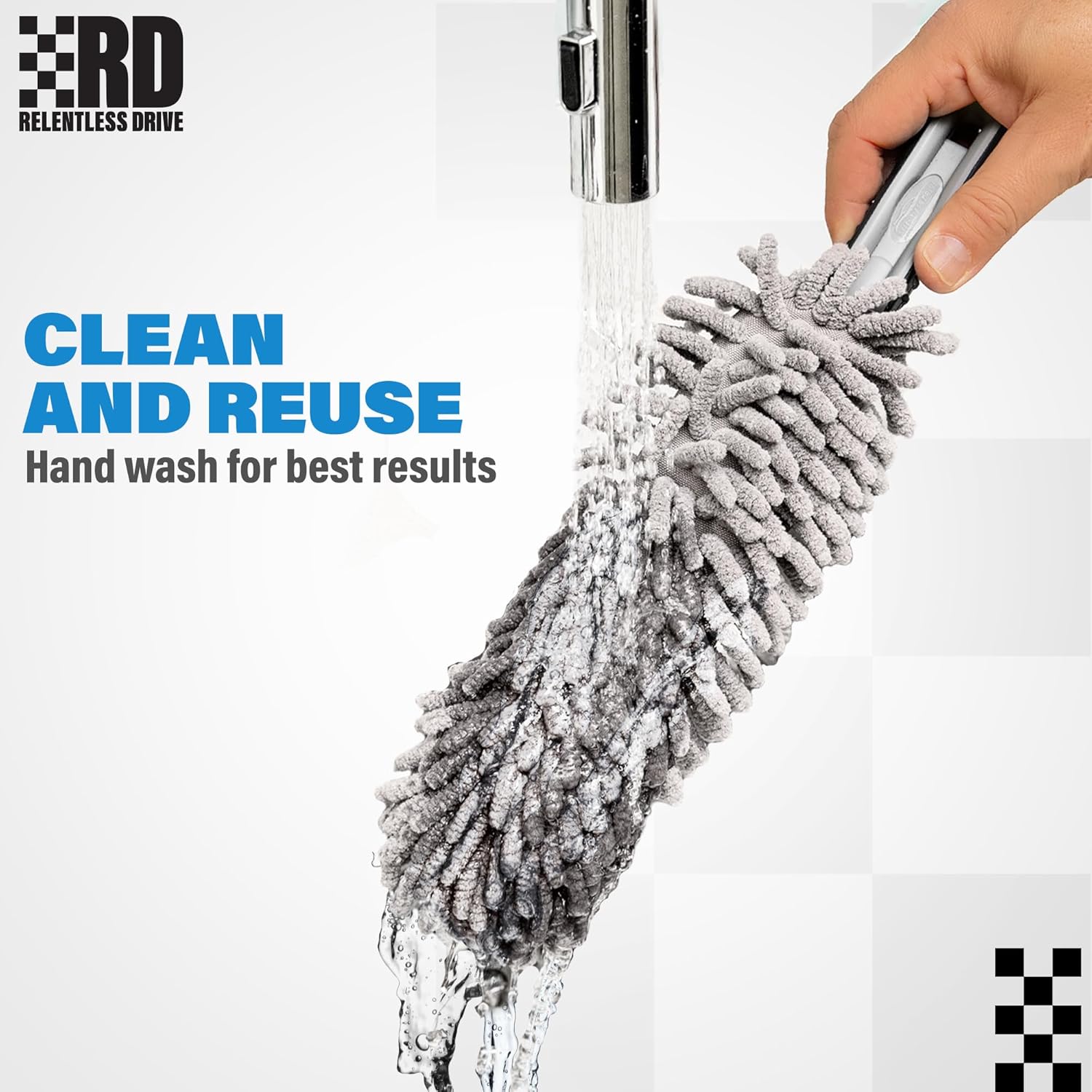 Skiennix Professional Car Duster - Lint & Scratch Free Interior Cleaning Tool for All Vehicles