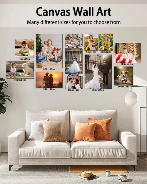AbcCustomize Canvas Prints - Personalized Wall Art for Living Room & Bedroom Decor | Custom Photo Gifts