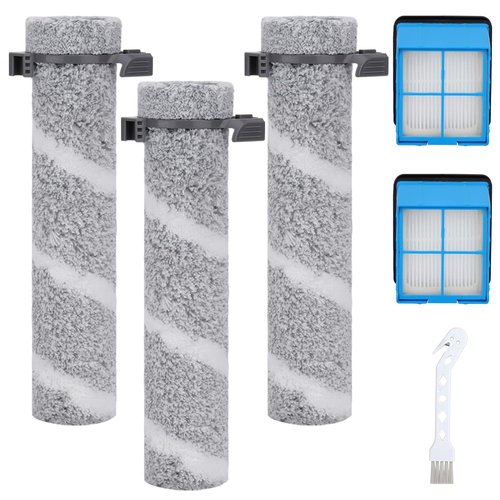 3930F Brush Roll Filter Replacement for Bissell Crosswave OmniForce Edge Cordless Multi-Surface Hard Floor Cleaner Wet Dry Vacuum 3930F/3933/v2/3999z, 3 Brush Rolls & 2 Filters Accessories