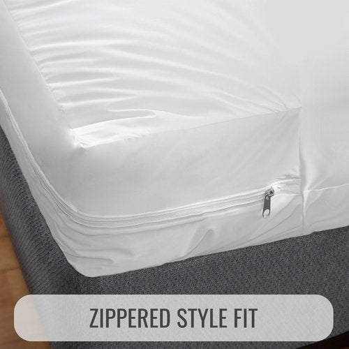 DMI Waterproof Mattress Protector - Soft Encased Zippered Fit for Twin Size Mattresses