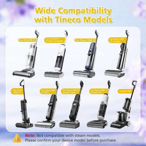 VILLAPOOL 2 Pack Floor Cleaning Solution for Tineco, Lavender Scent, Deep Cleans Multiple Hard Floors for iFLOOR Series, FLOOR ONE S3 / S5 / S6 / S7 / S9 Artist Series Wet Dry Vacuum (33.8 OZ)