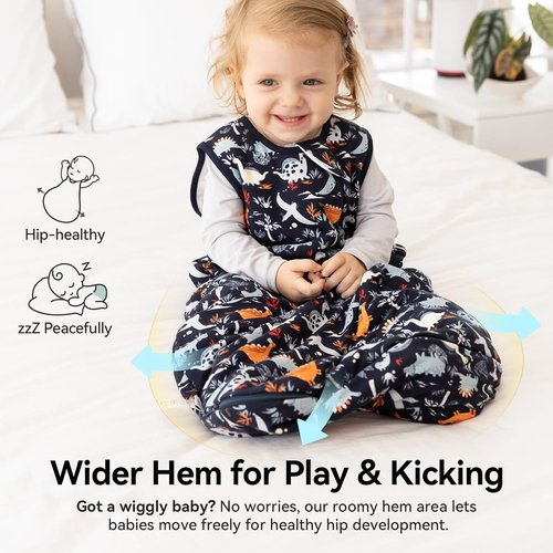 Bamboo Rayon Sleep Sack by [Brand Name] | Supersoft 2T-3T Toddler Wearable Blanket | 1.0 Tog, Unisex