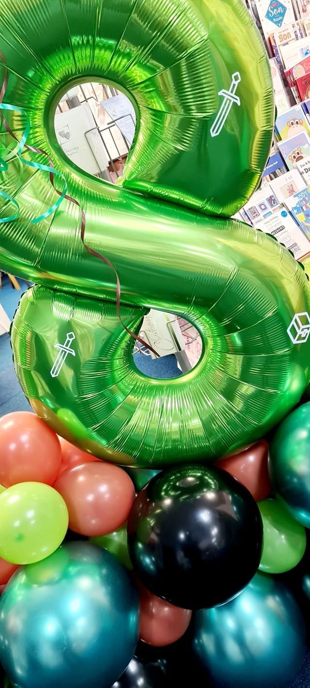 Number 8 Balloon by [Brand Name] - 40 Inch Dark Green Giant Foil Balloon for 8th Birthday Party Decorations
