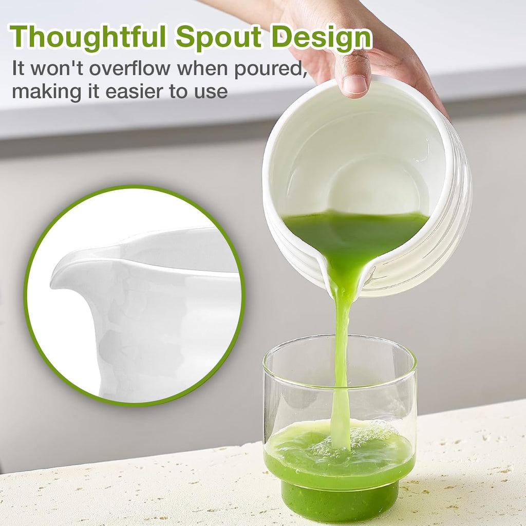 Skiennix Matcha Whisk Set - 5-Piece Japanese Tea Kit with Bowl, Bamboo Whisk & Sifter