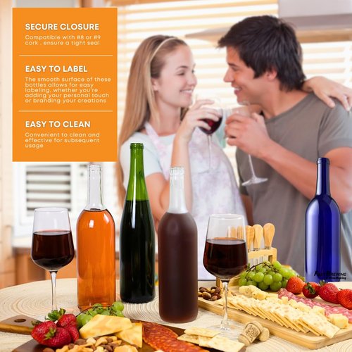 FastRack 24 - 750ml W5 Clear Bordeaux Wine Bottles-2 Cases, 750ml