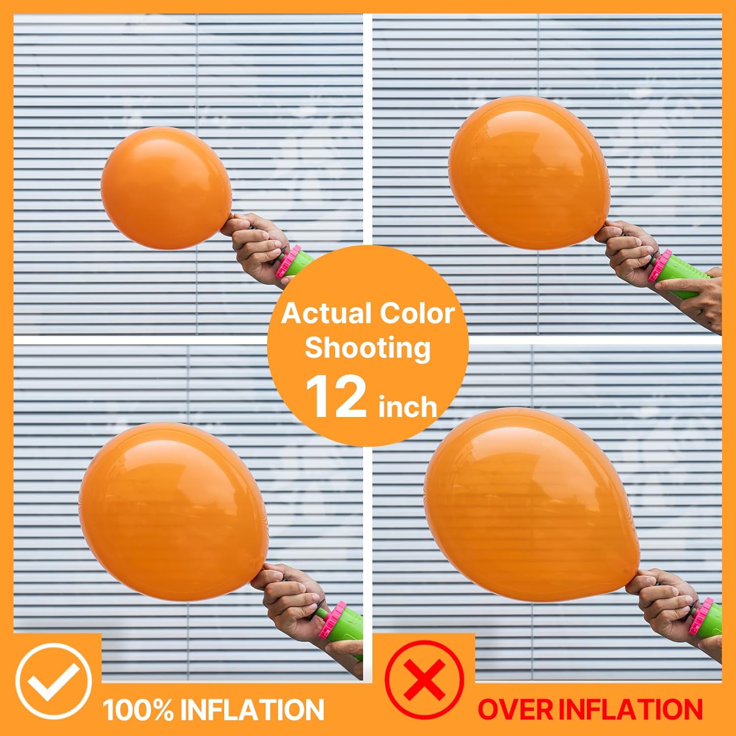 PartyWoo Orange Balloons - 100pcs Matte Fall Balloon Arch Kit | 18", 12", 10", 5" Sizes for Thanksgiving & Baby Showers