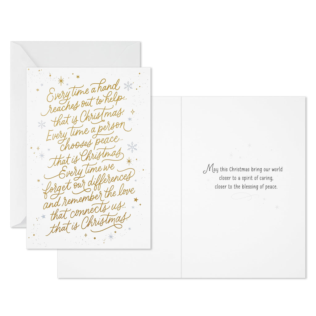 Hallmark Spiritual Boxed Christmas Cards (16 Cards and Envelopes) Gold and White, That is Christmas