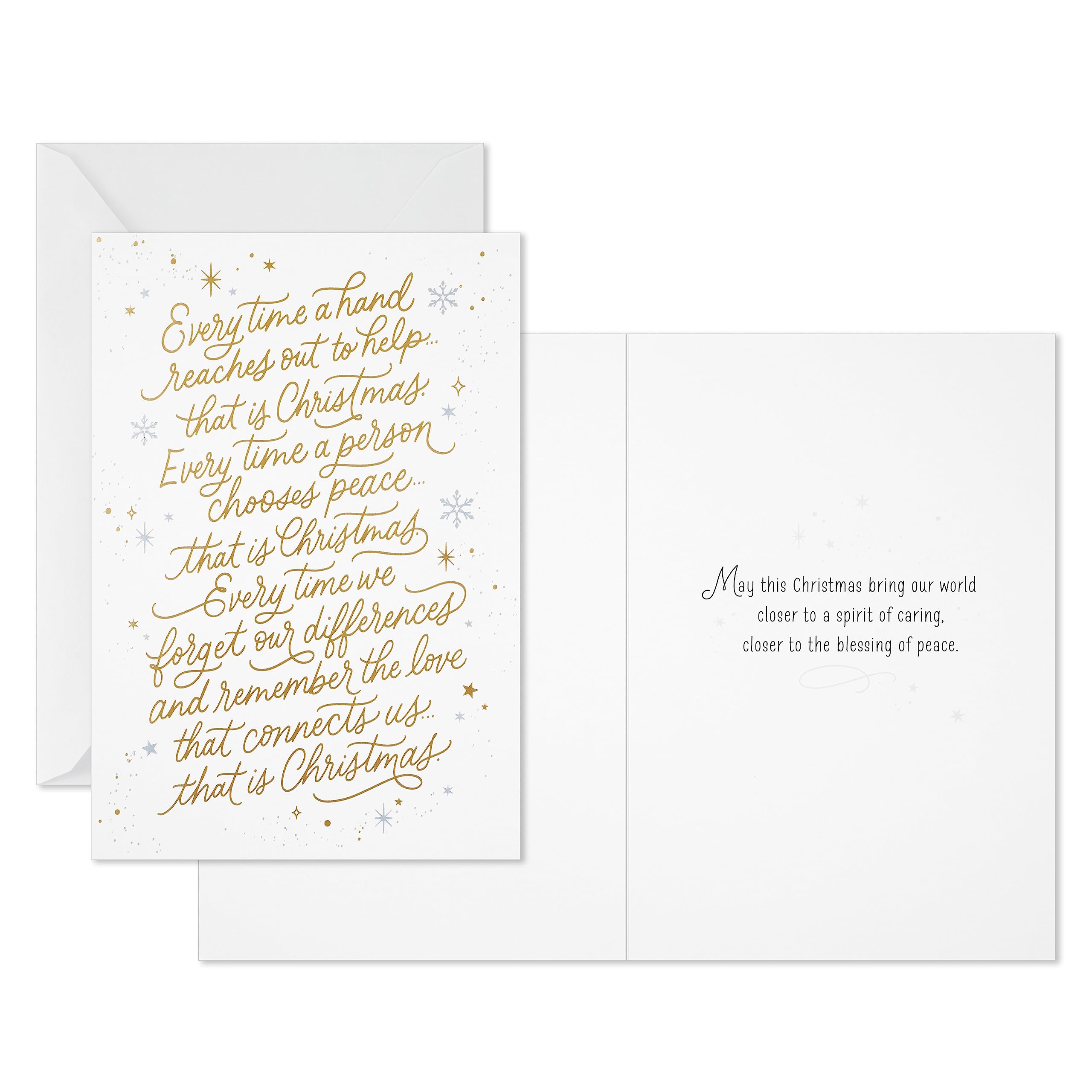 Hallmark Spiritual Boxed Christmas Cards (16 Cards and Envelopes) Gold and White, That is Christmas