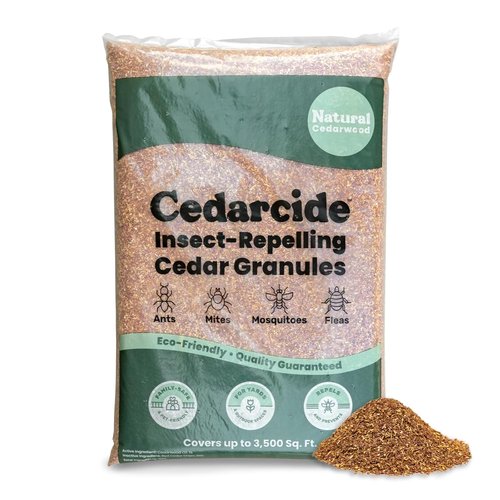 Cedarcide Original Cedar Granules - Natural Flea, Tick & Mosquito Repellent for Yard & Garden | 8 lb Covers 3,500 sq ft