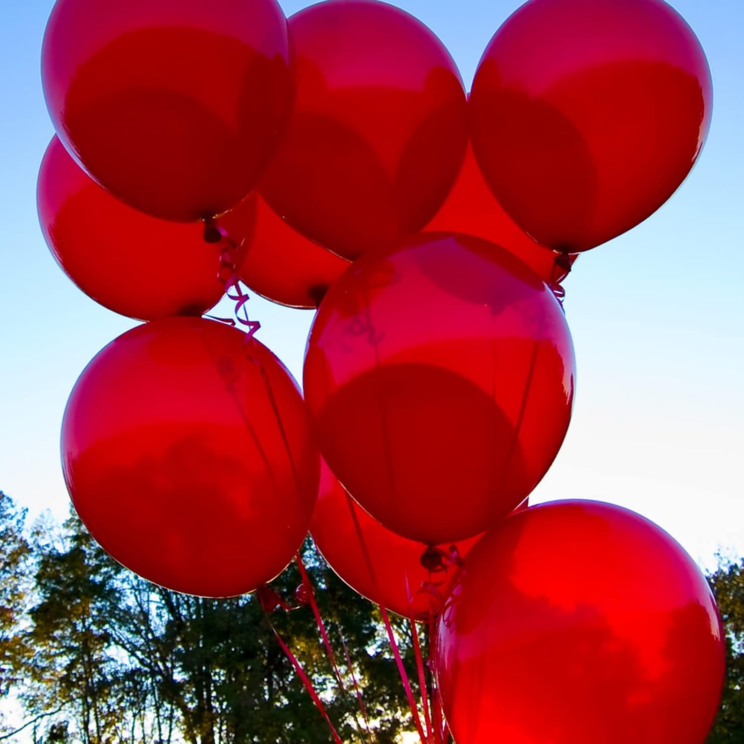 Voircoloria 105PCS Red Latex Balloons - 12 Inch Party Decorations for Valentine's Day, Birthdays & Weddings
