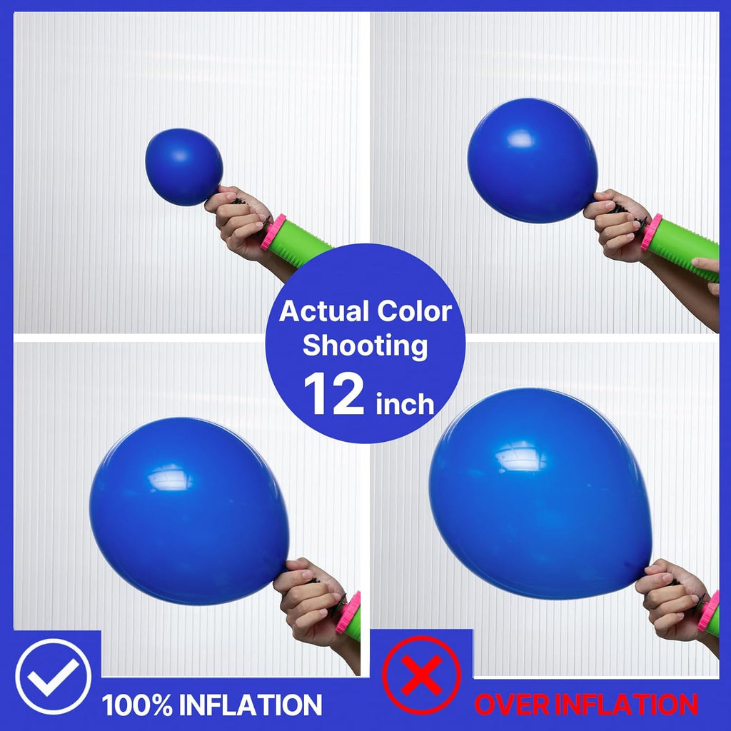 PartyWoo Royal Blue Balloons - 127-Piece Arch Kit for Baby Shower & Graduation | 5-18 Inch Sizes