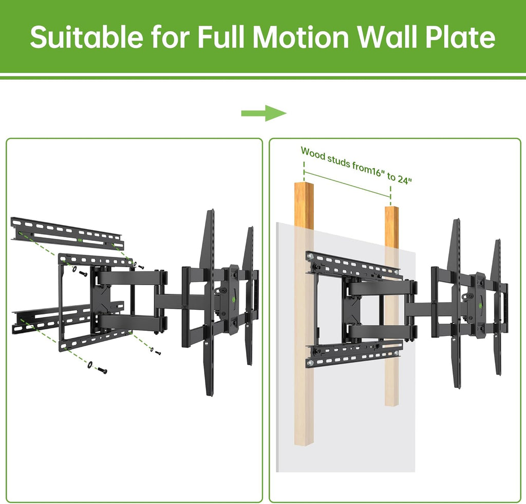 USX MOUNT TV Mount Extension Bracket - Easy Centering for 16-24 Inch Wood Studs | Max Load 154LBS