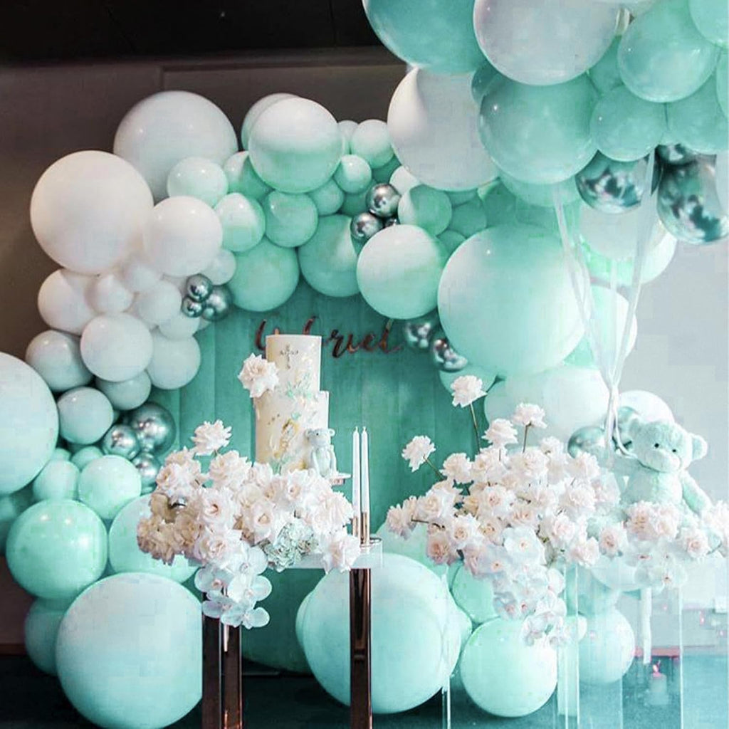 PartyWoo Teal Balloons - 50 Pack Mini 5-Inch Pastel Turquoise Balloons for Celebrations & Events
