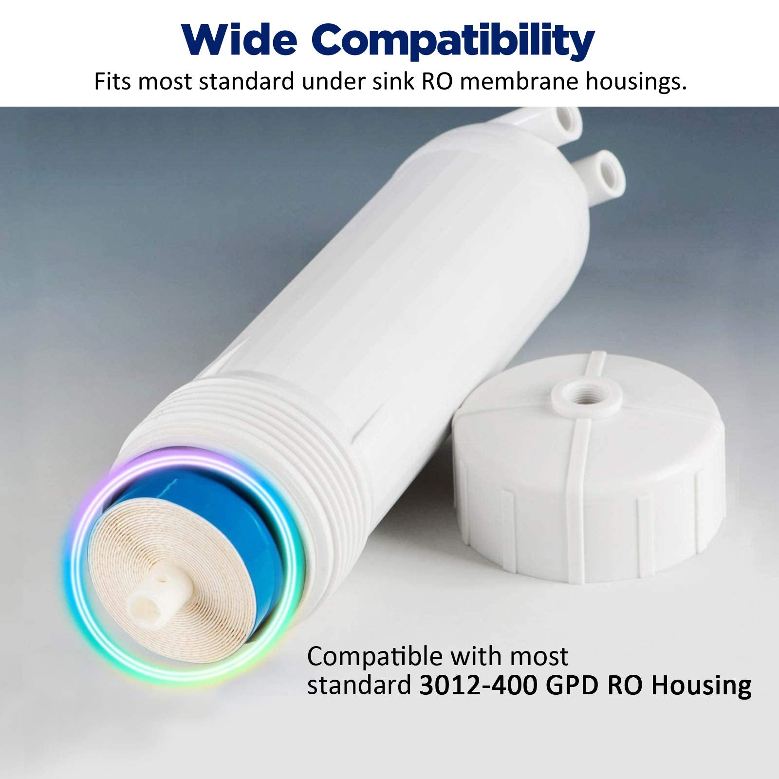 Membrane Solutions RO Membrane, 400 GPD Reverse Osmosis Membrane, 3.0"x12" Water Filter Replacement for Under Sink Home Drinking RO Water Purifier System