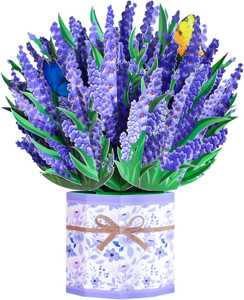 ROBBEAR 3D Lavender Bouquet Pop-Up Card - Unique Flower Greeting Card for Any Occasion | Perfect for Birthdays, Mother's Day, Anniversaries, and Valentine's Day