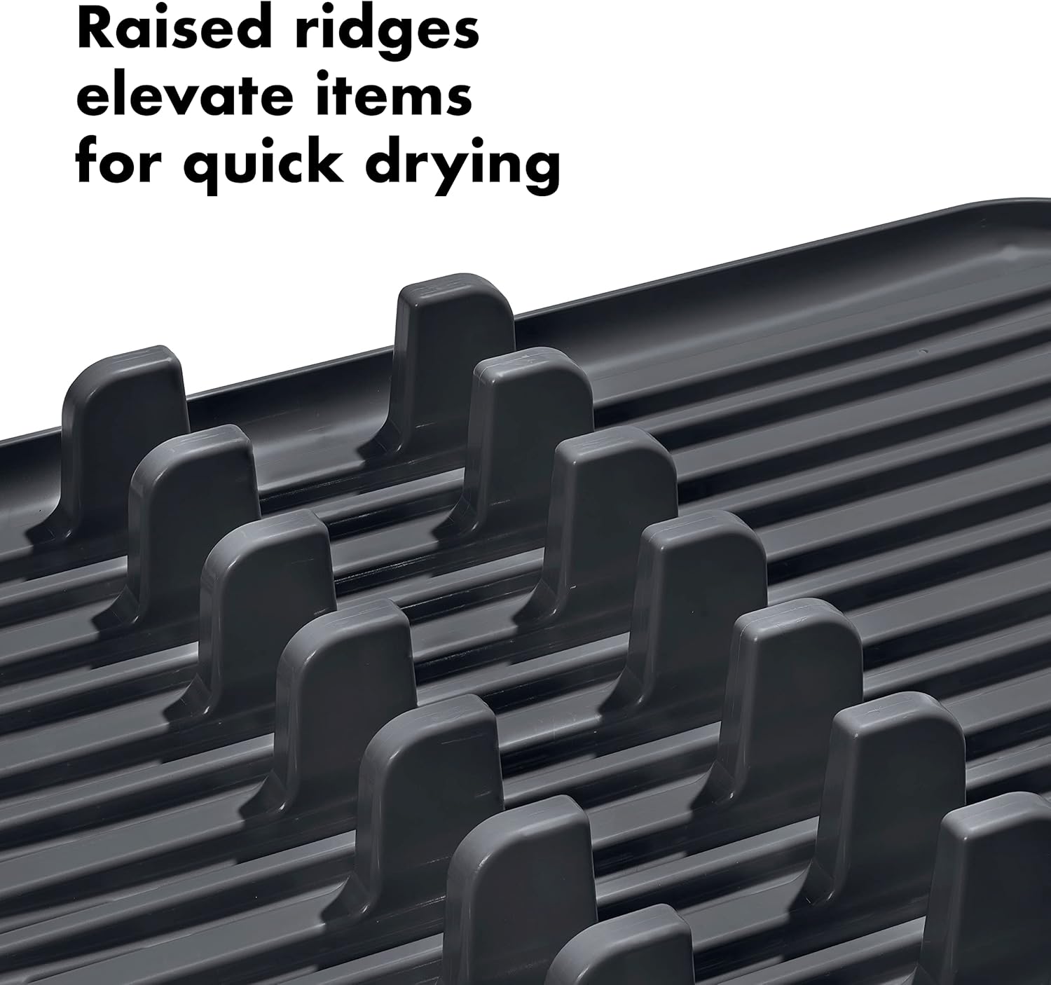 OXO Good Grips Dish Rack - Rustproof Aluminum Design for Efficient Drying | Space-Saving Size
