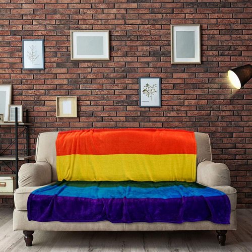 Rainbow Super Soft Throw Blanket - 50x60 Throw Blanket for Bedroom, Living Room, Spring Time, Holidays, Kids, Babies, Adults & Decor, Gifts - Pride Season Rainbow Pride