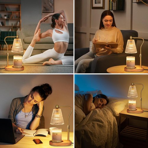 Engpure Candle Warmer Lamp - Adjustable Height with Timer & Dimmer | Perfect for Home Decor & Gifts