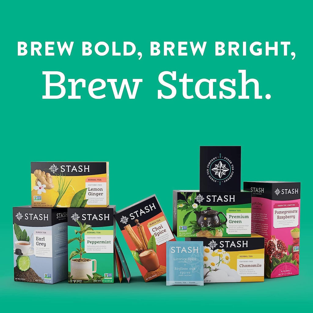 Stash Tea Soothing Herbal Tea Variety Pack - 6 Flavors, 6 Boxes, 18-20 Tea Bags Each