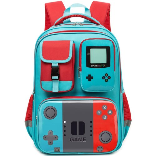 Beaulyn School Backpack for Boy, 17.3″ Gamer Boy Backpack for Kids, Muti-Pockets Travel Boys Bookbag for Elementary & Middle School Student Ages 6-14