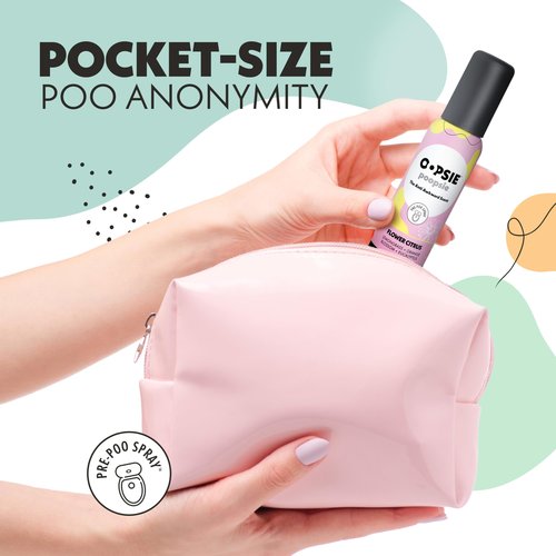 OOPSIE POOPSIE - Flower Citrus - Before & After You Go Toilet Spray 2oz - Portable Odor Eliminator - 4 Pack