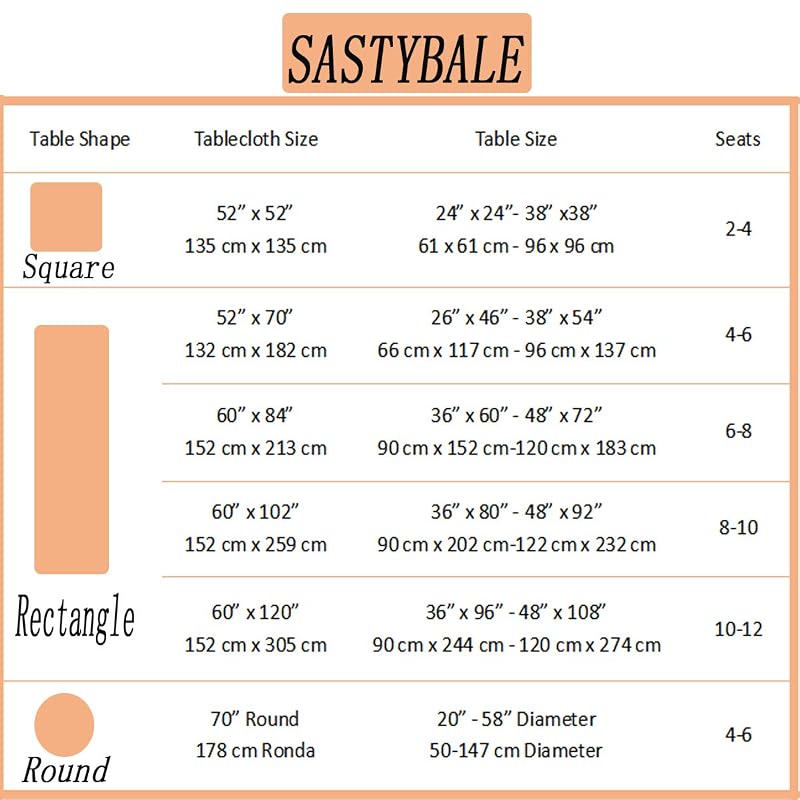 SASTYBALE 60" x 102" Christmas Tablecloth Rectangle - Red Xmas Tree Pattern