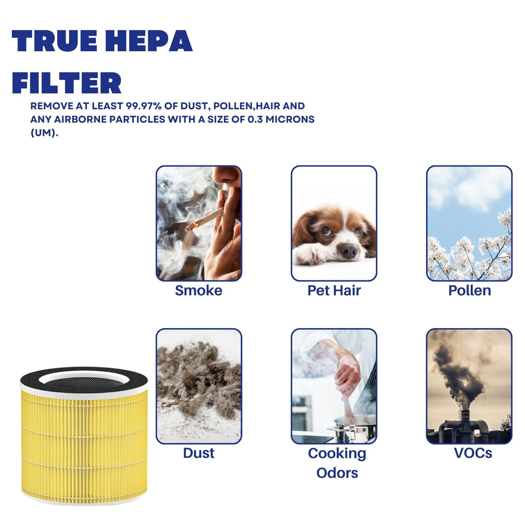 Nispira RP-AP089-F1 Replacement Filter For RENPHO Air purifier RP-AP089W RP-AP089B RP-AP089S 4-in-1 True HEPA Activated Carbon, 1 Pack