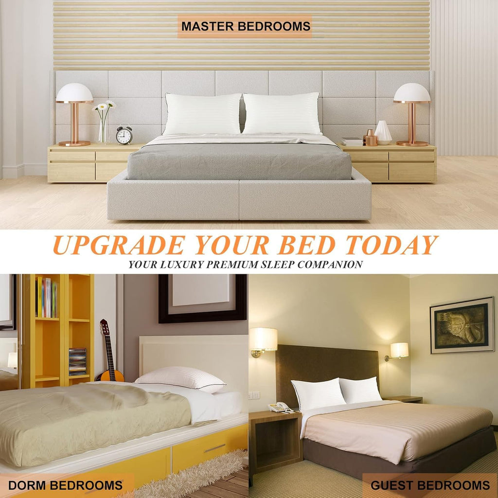 SEMZSOM King Size Bed Pillows - Set of 4 Luxury Hotel-Quality Soft Down Alternative for All Sleep Positions