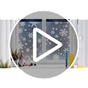 Christmas Snowflake Frosted Window Film Privacy Static Cling - White Snowflakes, 17.7 x 118 Inch