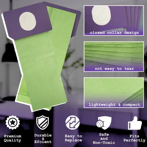 MaxLLTo 10 Pack Replacement 103483 Upright Vacuum Bags for ProTeam 1500HEPA 1500XPHEPA 1200XPHEPA ProCare15 and ProCare151XP