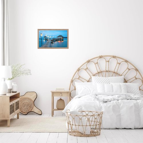JCJMY 13x22 Picture Frame - Rustic Brown Wall Frame for Horizontal & Vertical Photos | 13x22 Gallery Display