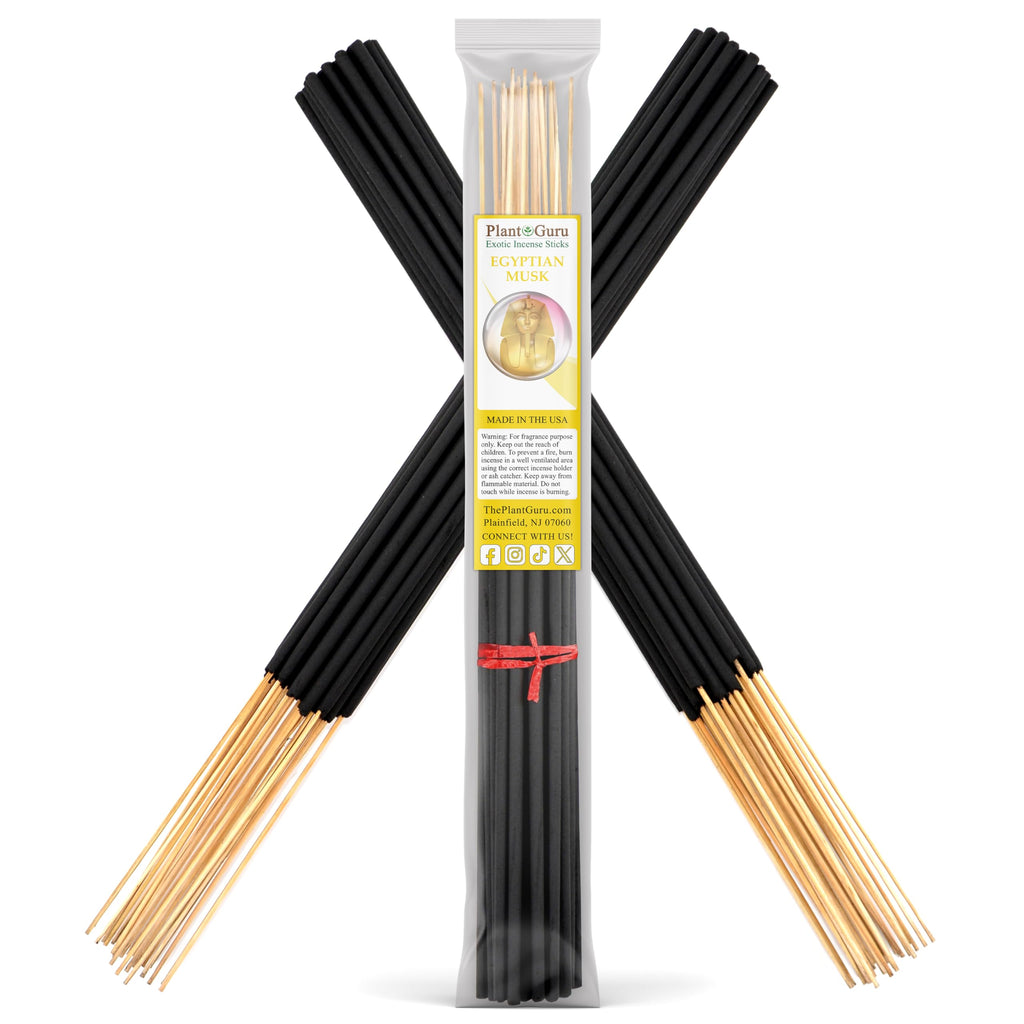 Egyptian Musk Exotic Incense Sticks Jumbo 19 Inch Long - Bulk 1 Bundle 27 to 30 Sticks - Natural 19" Extra Large with A Smooth Aroma That Burns for 3 to 4 Hours Each.