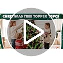 Santa-Mix Christmas Tree Topper Decorations - 10 Pcs Lime Green Pampas with Santa Hats