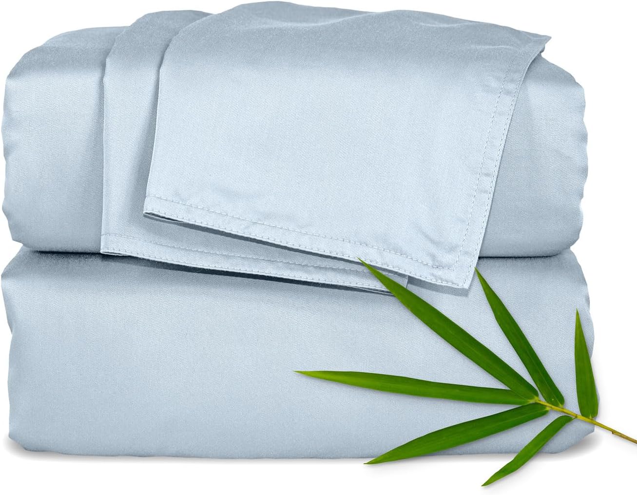 Pure Bamboo California King Sheets - 100% Organic Viscose Bed Sheet Set, Soft & Cooling, Glacier Color