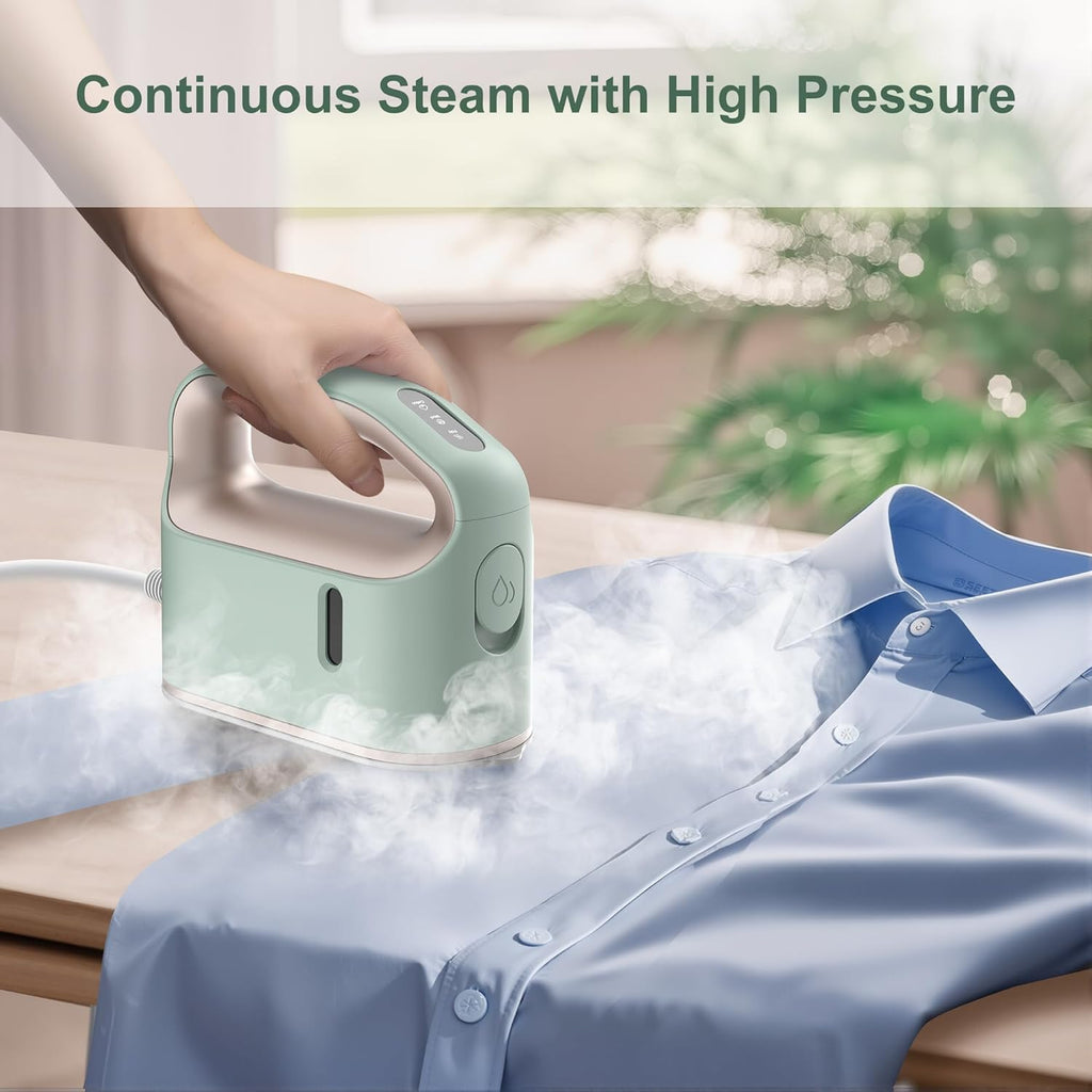 Newbealer Smart Steam Iron - 1200W Turbocharged with 3 Steam Modes, 45s Heat-Up, Nonstick Soleplate