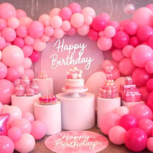 Kelfara Pink Balloon Garland Arch Kit - 109 Pcs Hot Pink & Pastel Latex Balloons | 18, 12, 10, 5 Inch for Weddings & Parties