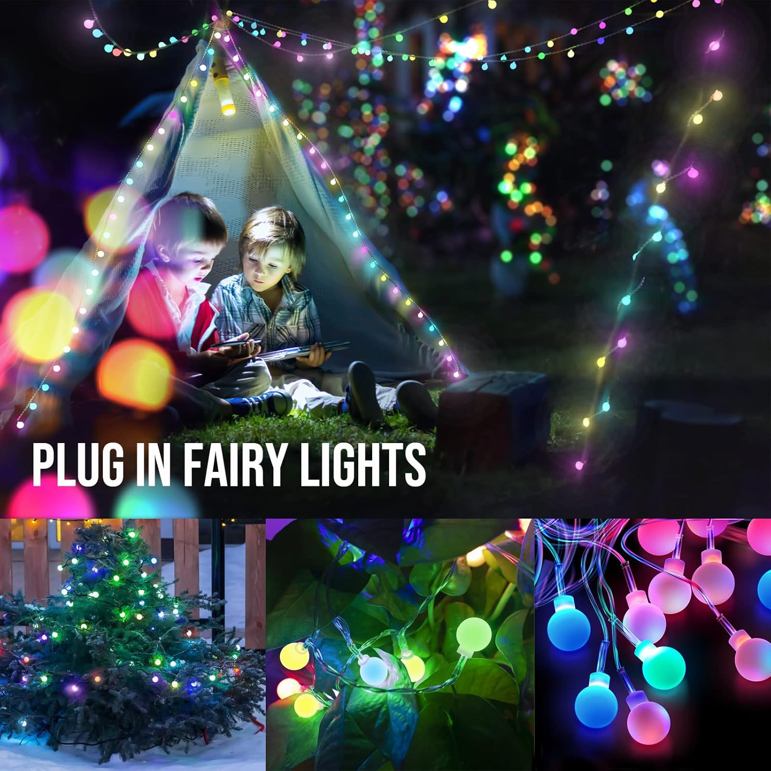 Skiennix LED String Lights - 19 Color Changing Fairy Lights with Remote | 21.3FT, 50 Multicolor Globes for Indoor/Outdoor Decor