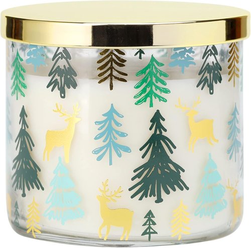 **Pine Scented Candle by Christmas | Large 14oz Winter Candle with 3 Wicks for Cozy Ambiance**