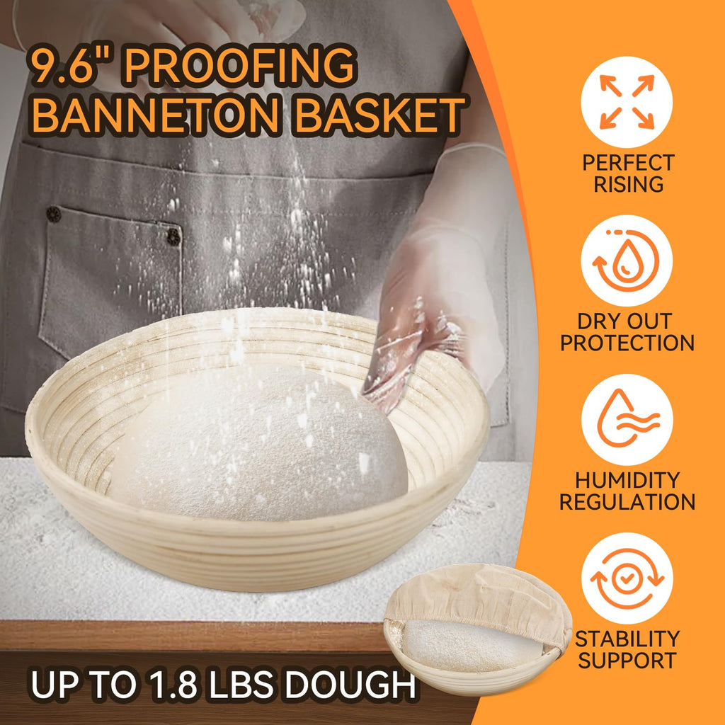 Rectangular Cast Iron Dutch Oven for Bread Baking, Cast Iron Sourdough Bread Pan with Lid Handles Lame, Even Heat Bread Baking Pan for Homemade Bread Cake Meatloaf, 3.2QT