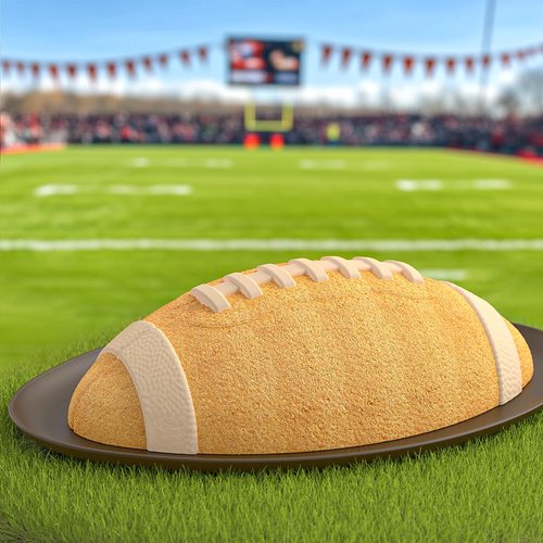 Apiocmy 12 Inch Football Cake Pan - Nonstick 3D Football Shaped Silicone Mold with Scraper for Baking, Breakable Chocolate Mold, Sports-Themed Party