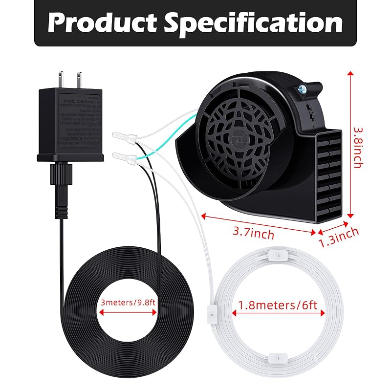 Air Blower for Inflatables with LED Lights – Replacement Motor 8 Pack