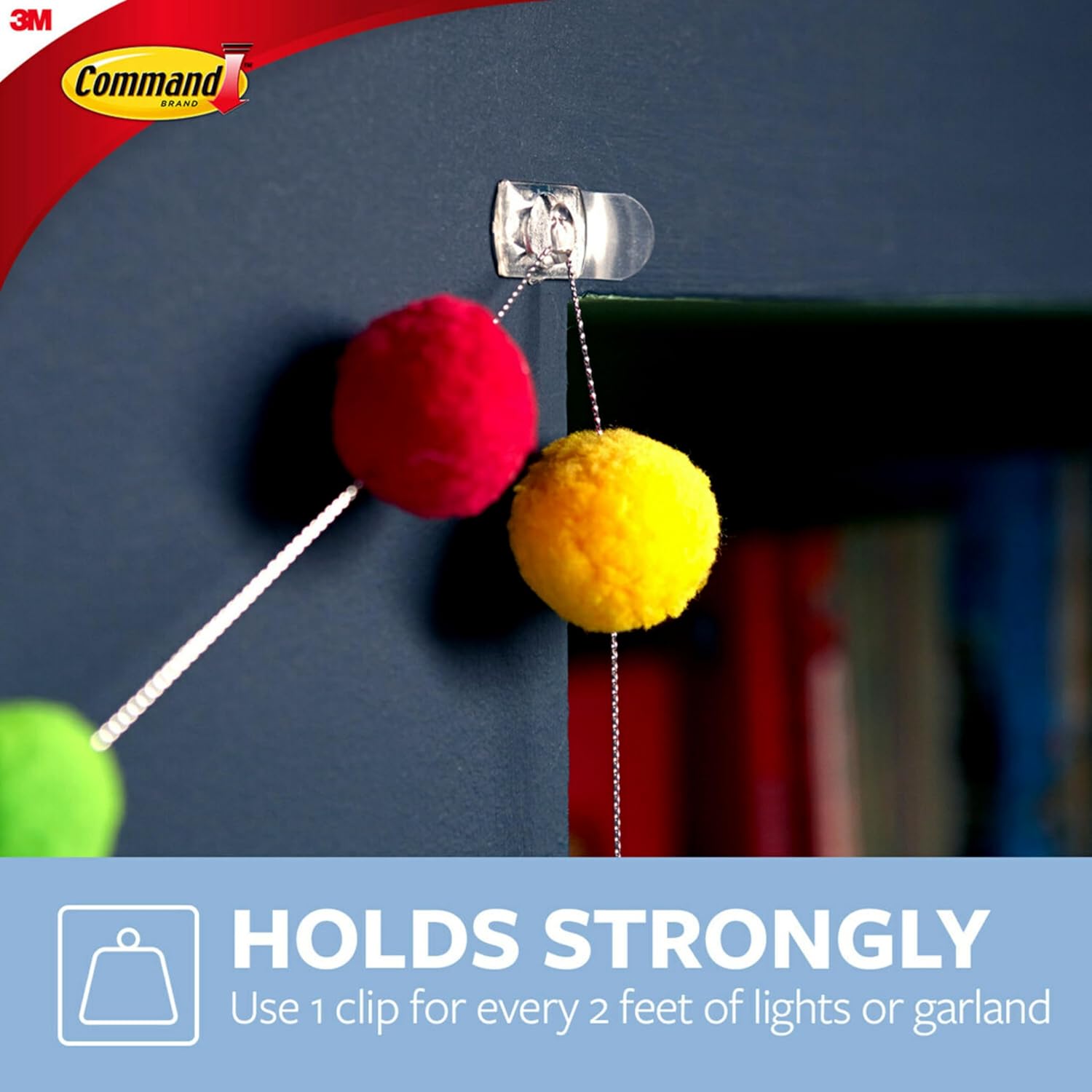 Command 17026CLR-ES Clear Decorating Clips - 20 Clips in 2 Pack for Easy Home Organization