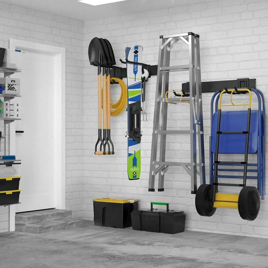UUP 32-Inch Garage Storage | Heavy-Duty Wall Mount Garden Tool Organizer with Adjustable Hooks