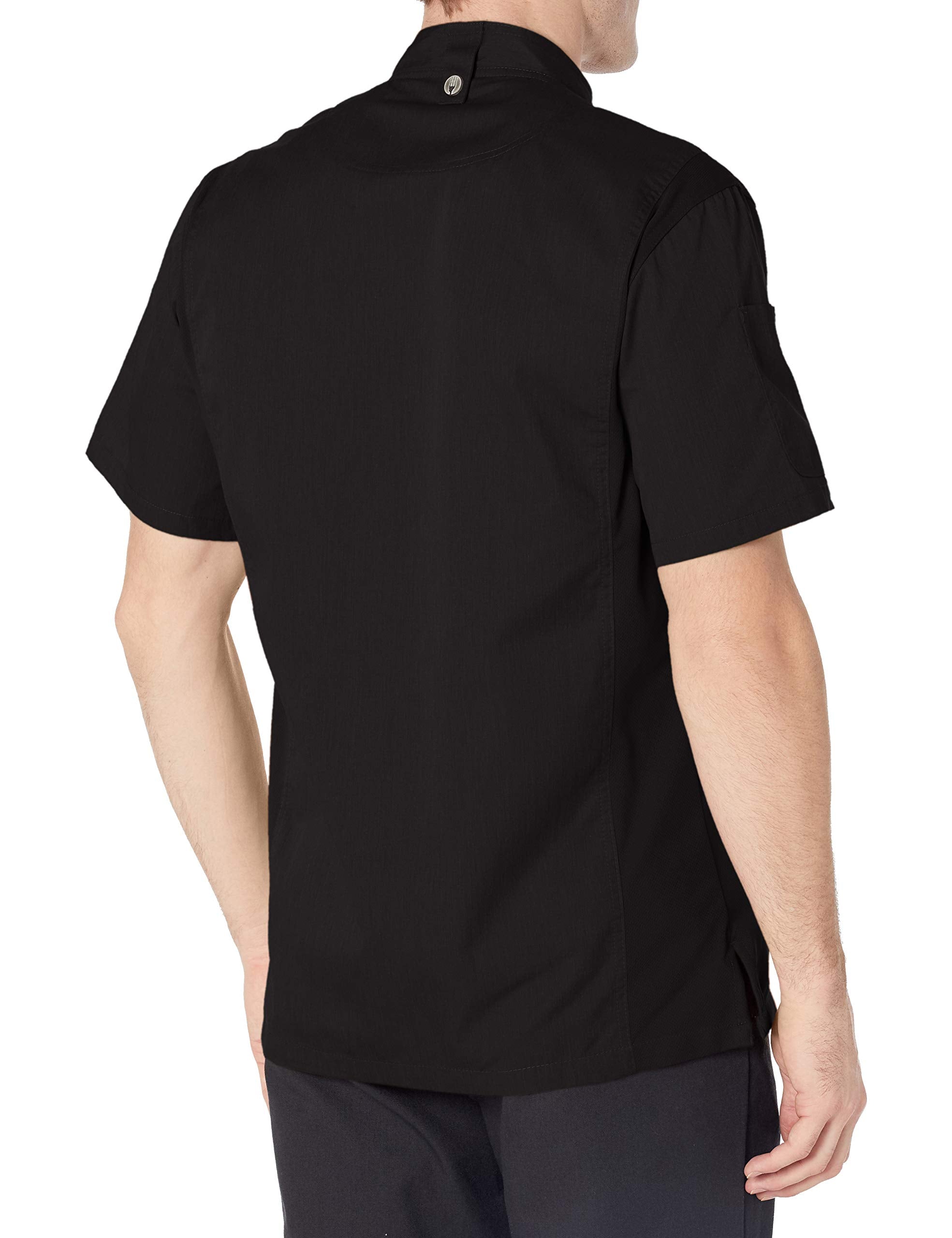 Chef Works Men's Springfield Chef Coat, Black, Small