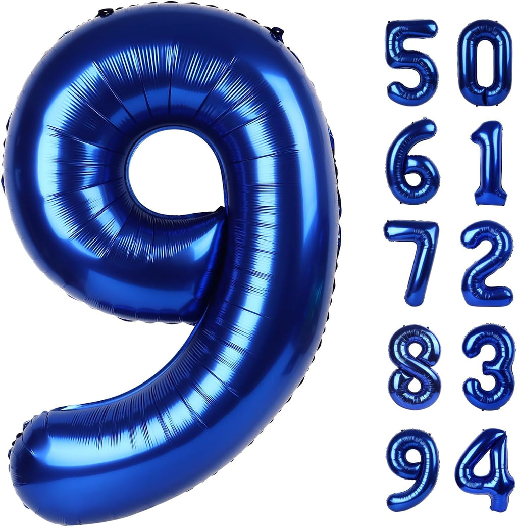 Number 9 Balloon - 40 Inch Night Blue Giant Birthday Decoration for Girls | Perfect for 9th, 19th, 29th Parties