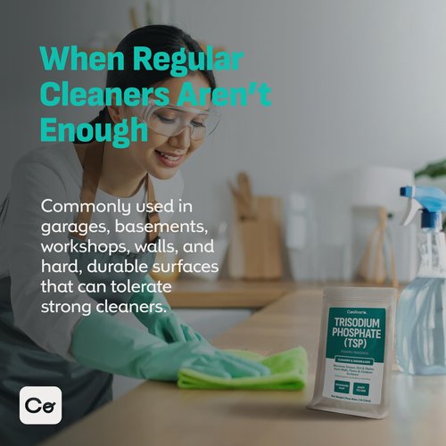 Coolinario Trisodium Phosphate - TSP Cleaner (1 LB) Heavy-Duty Cleaner & Degreaser for Walls, Floors & Outdoor Surfaces | Removes Grease, Dirt & Stains | Ideal for Home & Industrial Use