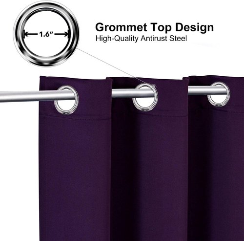 ChrisDowa Blackout Curtains - Thermal Insulated Room Darkening Panels | Royal Purple, 52 x 108 Inch