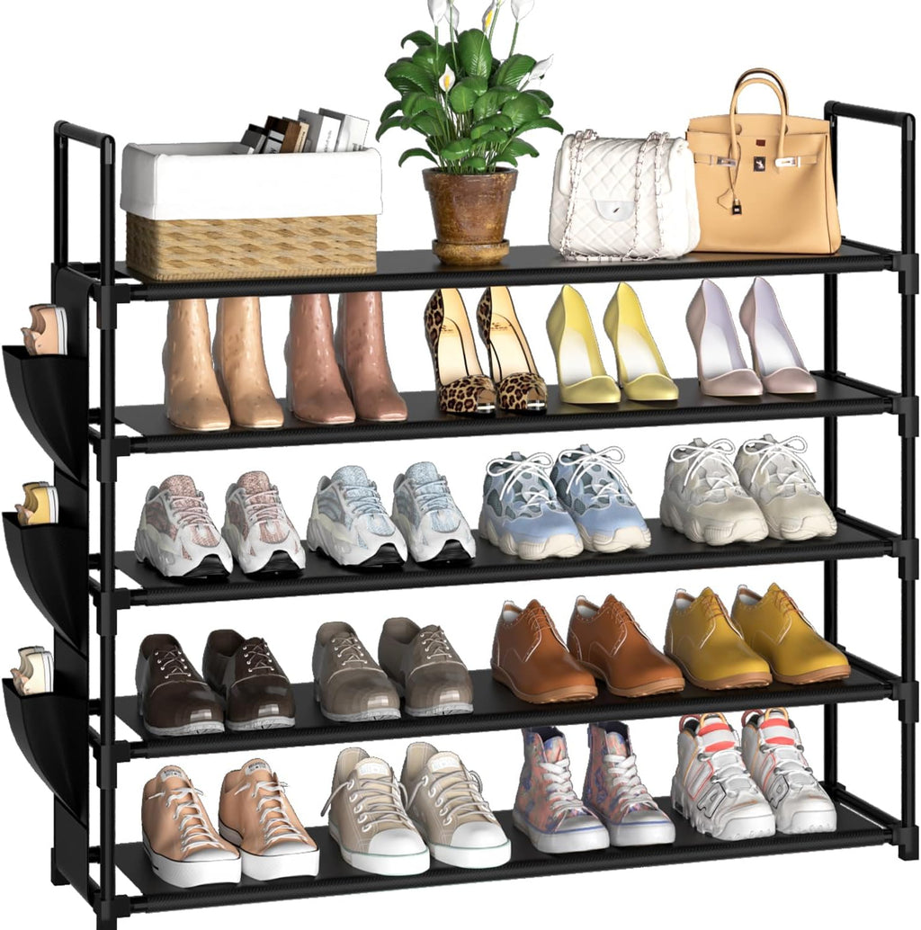 OYREL 5-Tier Shoe Organizer Rack - Space-Saving Shoe Holder for Closet & Entryway | Large Capacity 20-25 Pairs